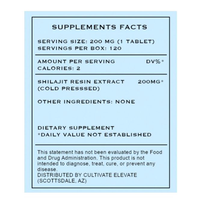Image for Shilajit Tablets - Cold Pressed Extract Tablets